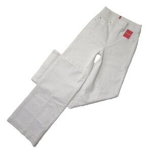 NWT SPANX 20465T Seamed Front Wide Leg in Ecru Wash Pull-on Jeans Tall L x 34 ½